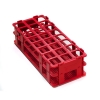 Bel-Art No-Wire Test Tube Rack;For 20-25MM Tubes, 24 Places, Red